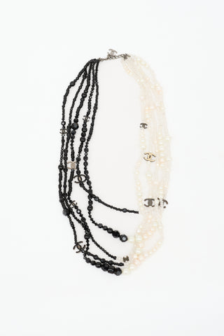 Chanel SS 2005 Two Tone Layered CC Necklace