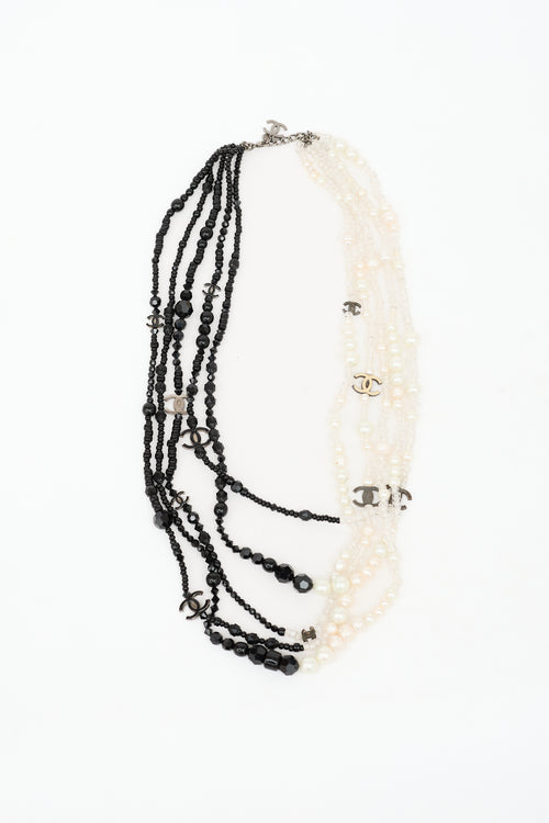 Chanel SS 2005 Two Tone Layered CC Necklace