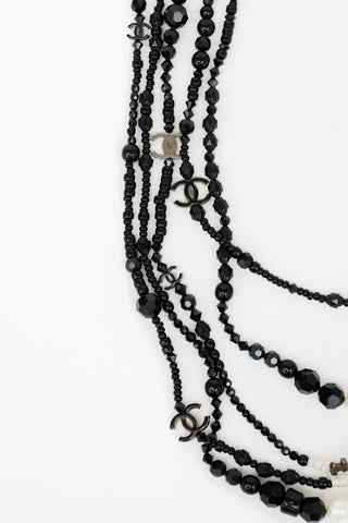 Chanel SS 2005 Two Tone Layered CC Necklace