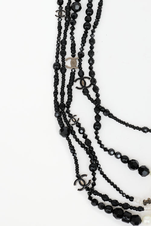 Chanel SS 2005 Two Tone Layered CC Necklace