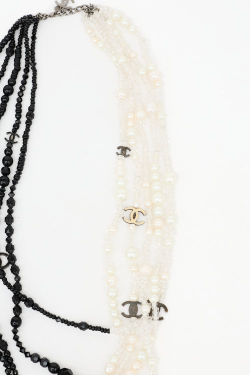 Chanel SS 2005 Two Tone Layered CC Necklace