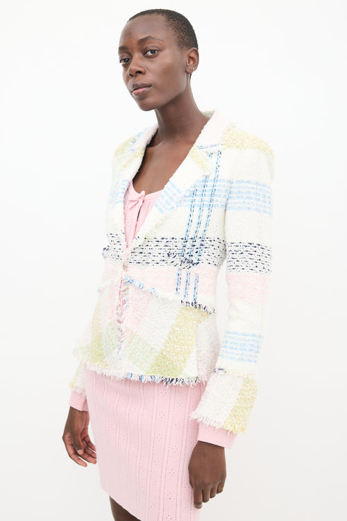 Chanel SS 2005 White & Multicolour Tweed Jacket