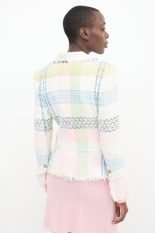 Chanel SS 2005 White & Multicolour Tweed Jacket