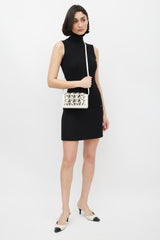 Chanel SS 2013 White & Silver Braided Chain Crossbody Bag