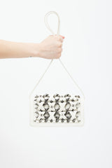 Chanel SS 2013 White & Silver Braided Chain Crossbody Bag