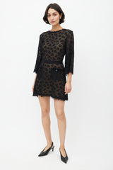 Chanel SS 2022 Black Mesh Belted Mini Dress