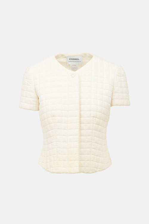 Chanel SS 2000 Quilted Short Sleeve Jacket