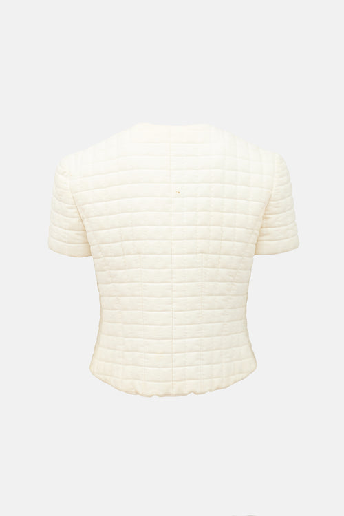 Chanel SS 2000 Quilted Short Sleeve Jacket