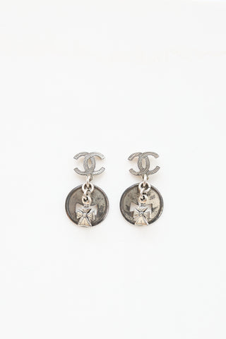 Chanel SS 2003 Maltese Cross CC Earrings