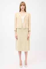 Chanel SS 2003 Silk & Tweed Overlay Jacket