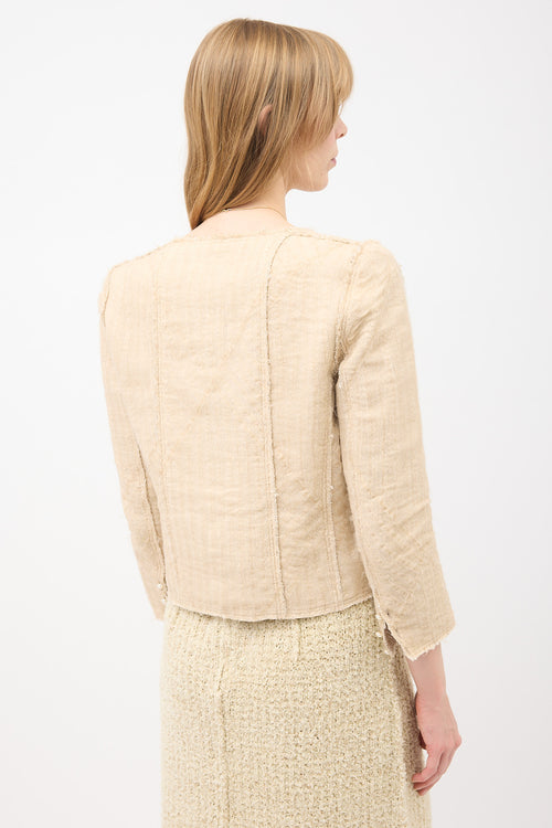 Chanel SS 2003 Silk & Tweed Overlay Jacket