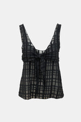 Chanel SS 2006 Sheer Checked Wrap Top