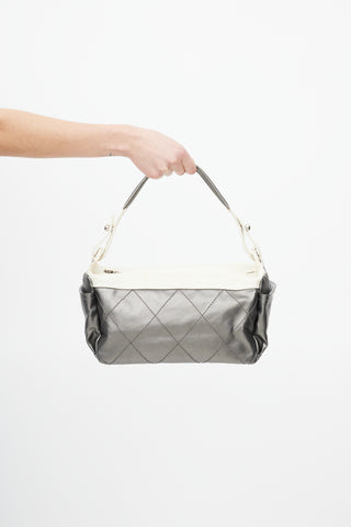 Chanel SS 2007 Grey & Cream Paris-Biarritz Bag