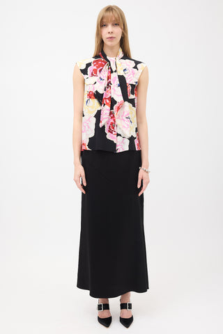 Chanel SS 2011 Camellia Printed Blouse