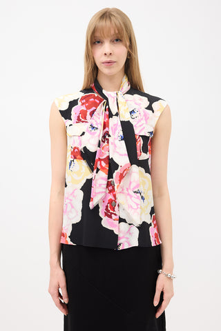 Chanel SS 2011 Camellia Printed Blouse