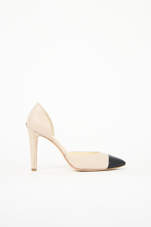Chanel Satin CC D'Orsay Heel
