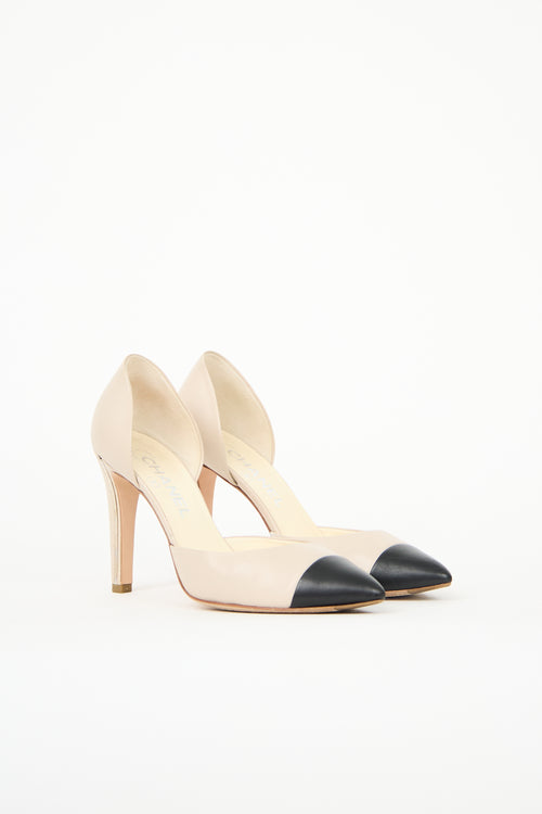 Chanel Satin CC D'Orsay Heel