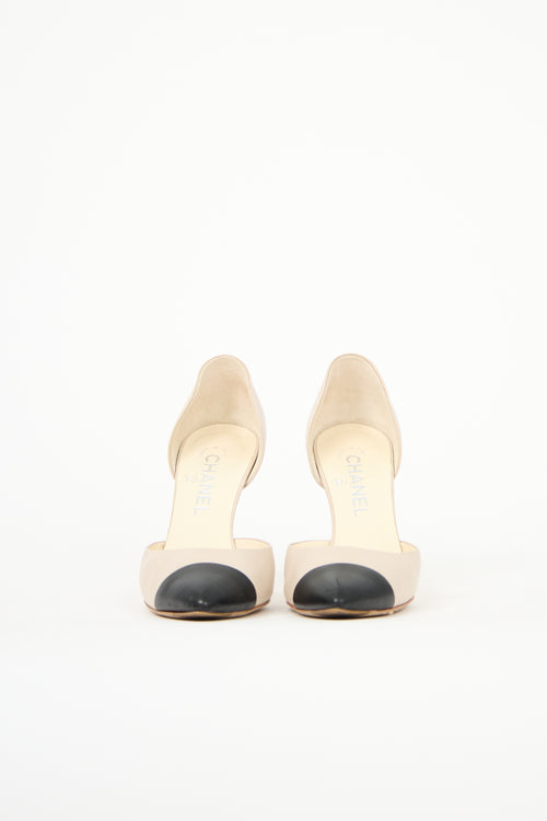 Chanel Satin CC D'Orsay Heel