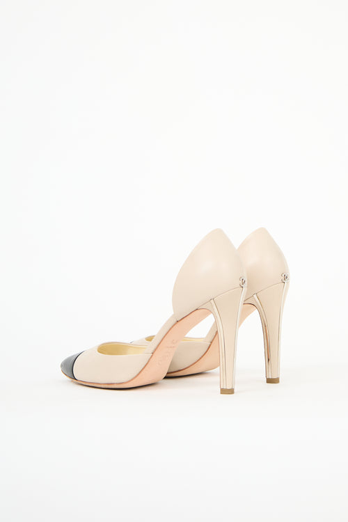 Chanel Satin CC D'Orsay Heel