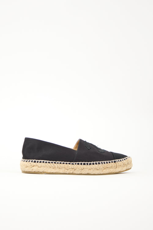Chanel Satin CC Espadrille Flat