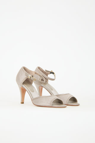 Chanel Satin Quilted CC Pump