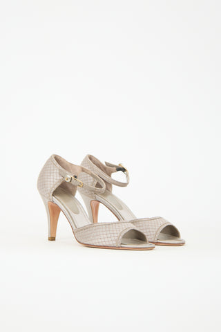 Chanel Satin Quilted CC Pump