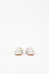 Chanel Satin Striped CC Ballet Flat