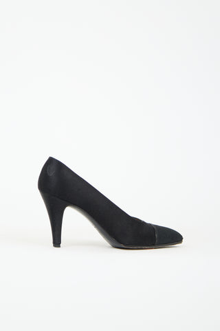 Chanel Satin Toe Cap Pump