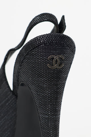 Chanel Shiny Suede CC Pump