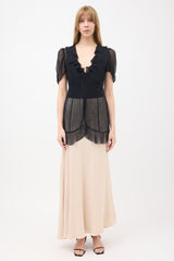 Chanel Silk Chiffon Ruffled Blouse