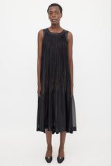 Chanel Silk Sheer Pleated Dress