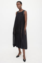 Chanel Silk Sheer Pleated Dress