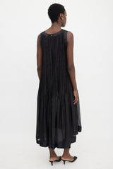 Chanel Silk Sheer Pleated Dress
