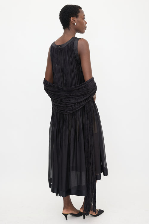 Chanel Silk Sheer Pleated Dress