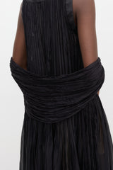 Chanel Silk Sheer Pleated Dress