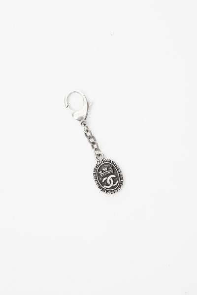 Chanel Silver CC Coco Key Chain Silvery Multiple colors Metal ref