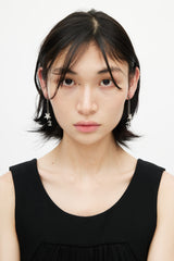 Chanel Spring 2008 Silver CC & Star Earrings