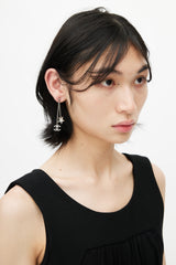 Chanel Spring 2008 Silver CC & Star Earrings