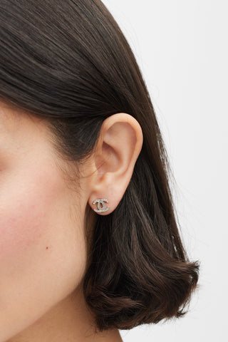 Chanel Silver CC Single Stud Earring