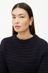 Chanel Silver & Gold Rope Round Earring