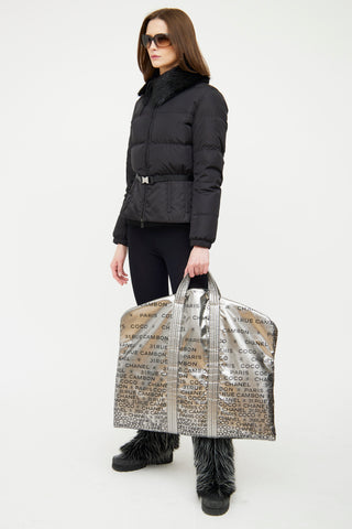 Chanel Silver Rue Cambon Garment Bag
