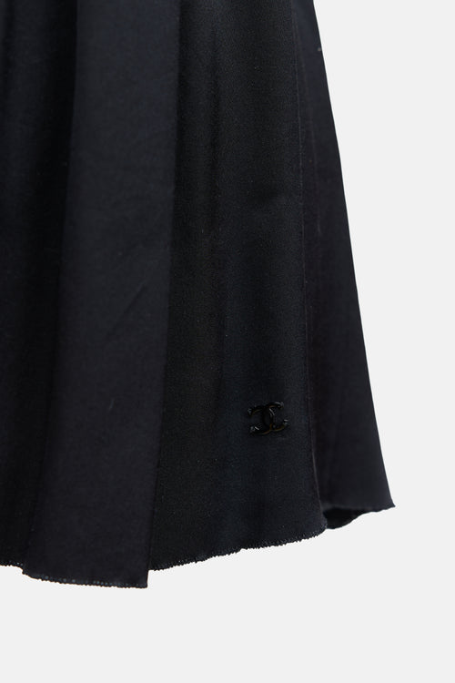 Chanel Fall 2005 Black Silk Smocked Top