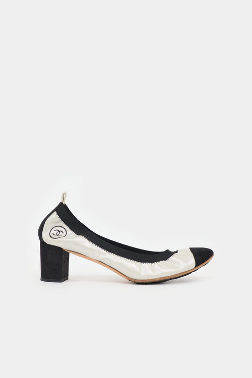 Chanel Sparkle Suede CC Heel