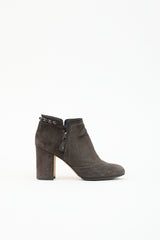 Chanel Sparkle Suede Chain Boot