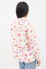 Chanel Spring 1995 CC Lip Print Shirt