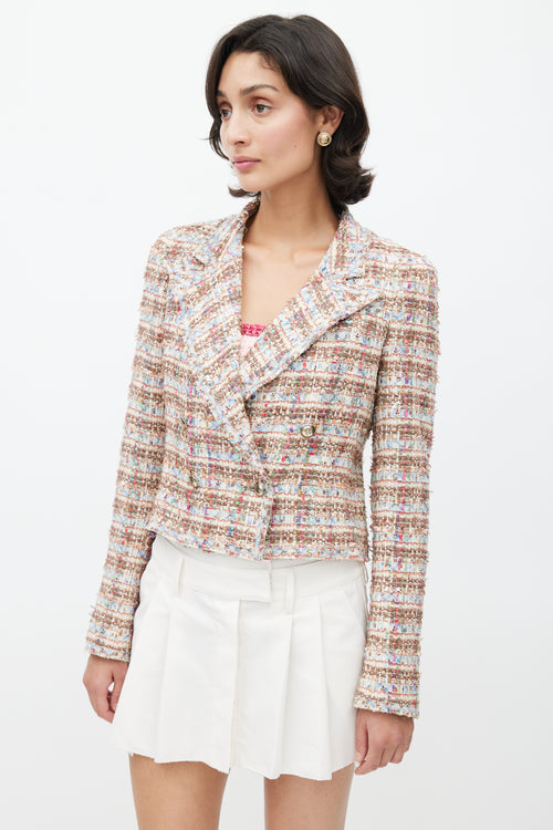 Chanel Spring 2005 Multicolour Tweed & Sequin Cropped Blazer