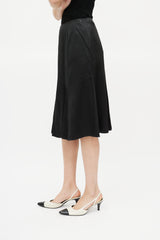Chanel Spring 2006 Black Silk Skirt