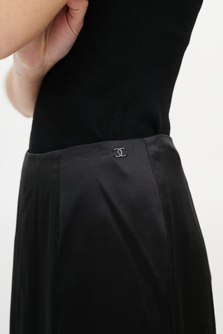 Chanel Spring 2006 Black Silk Skirt