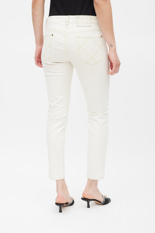 Chanel Spring 2007 White Slim Leg Jeans