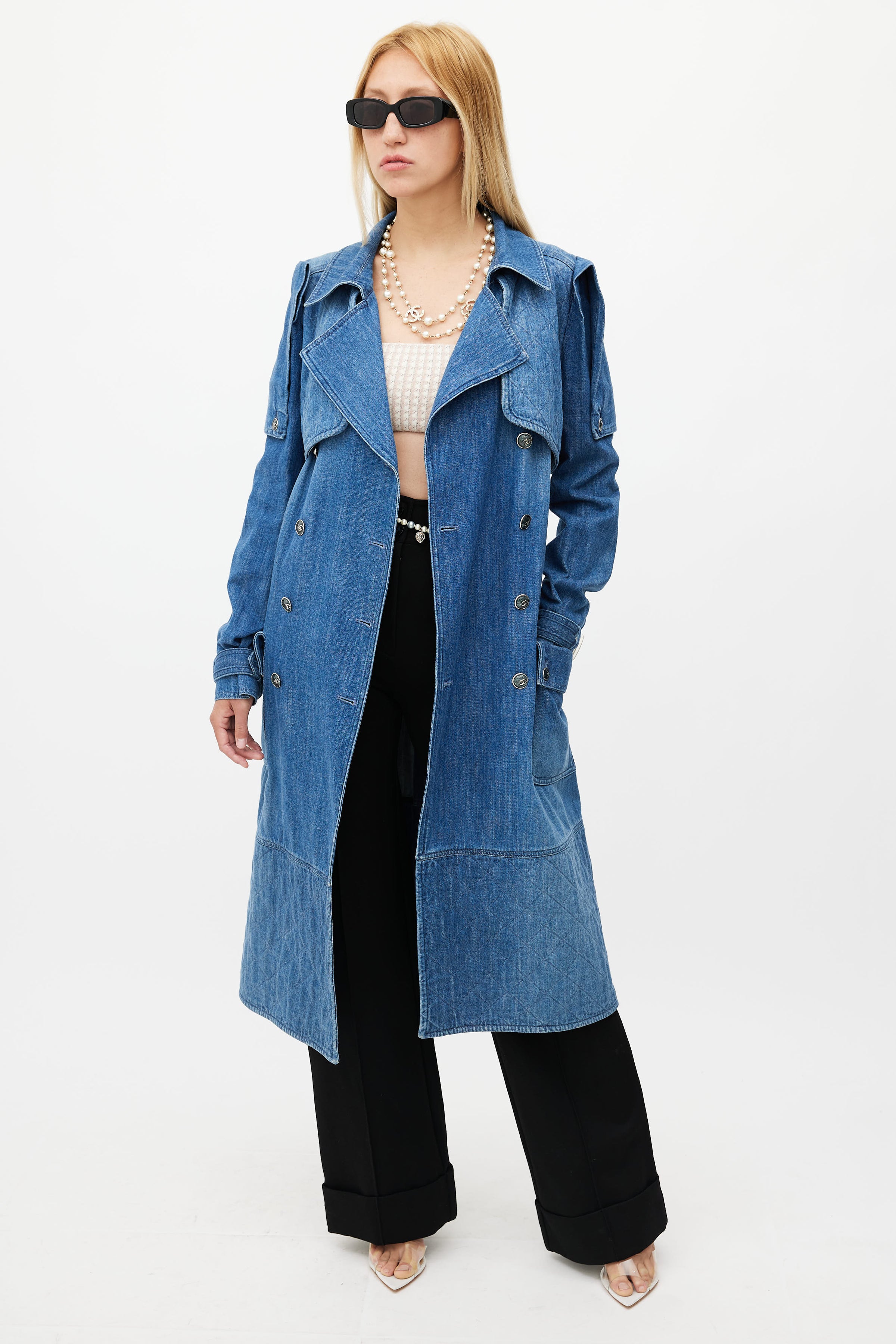Chanel // SS 2008 Blue Denim Trench Coat – VSP Consignment